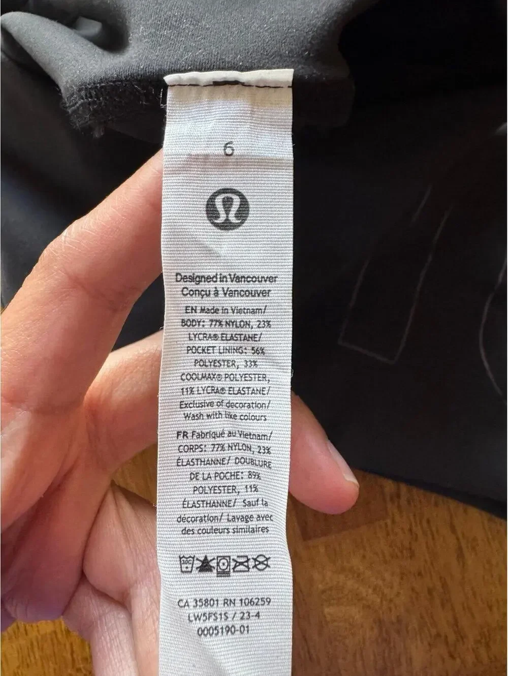 Lululemon Wunder Train High Rise 25” Graphic, Black, Iridescent Size 6 NWOT
